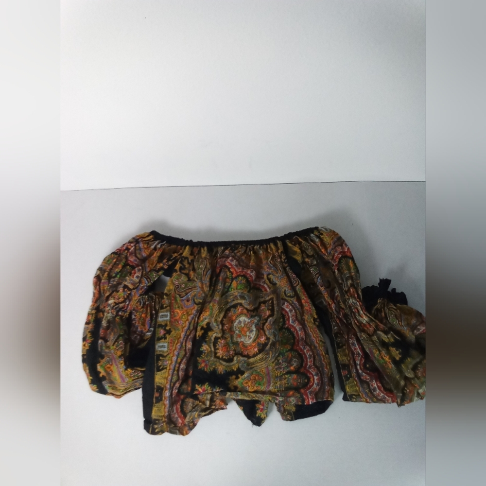Mr. Hank Originals Vintage 70s Paisley Top Boho Balloon Sleeves - Picture 4 of 7